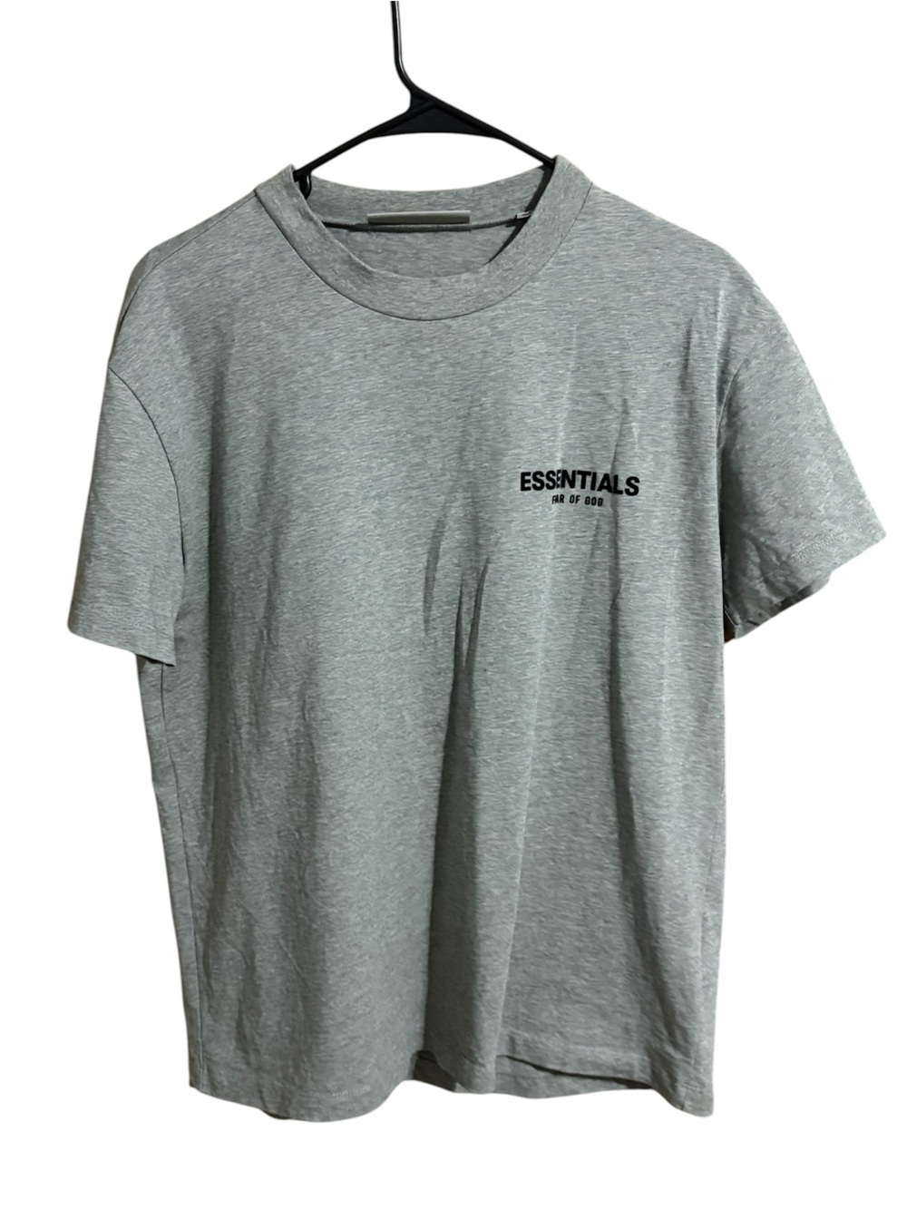Essentials Light Gray Short Sleeve Crew T-Shirt with Chest Logo